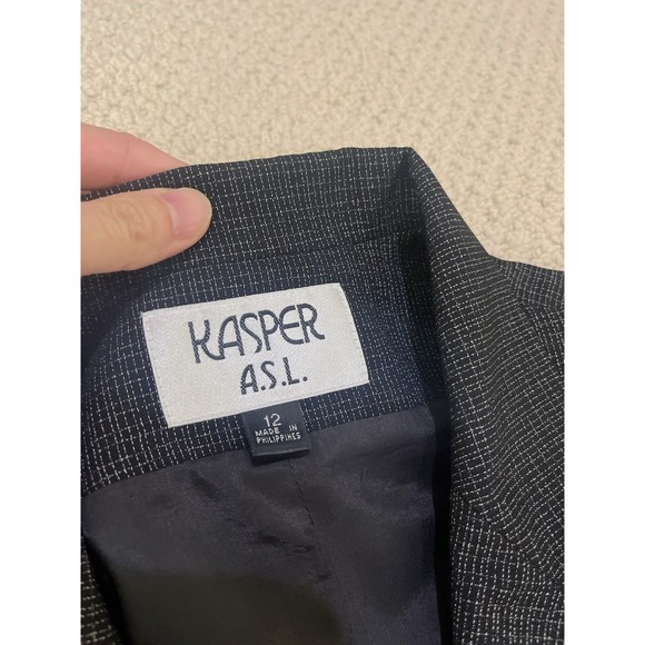 Kasper Black Tailored Blazer Professional Suit Jacket - Picture 4 of 16